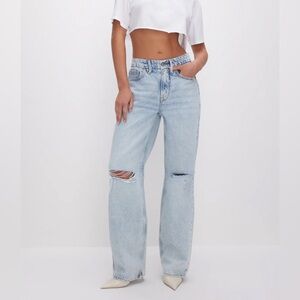 Good 90s Ripped Straight Jeans